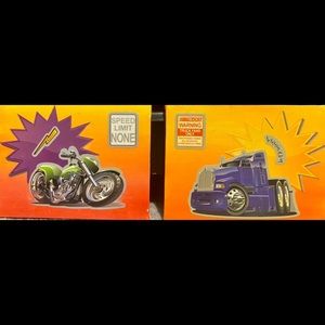 2 hand painted canvases for kids room